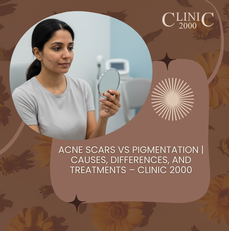 Acne Scars vs Pigmentation | Causes, Differences, and Treatments – Clinic 2000